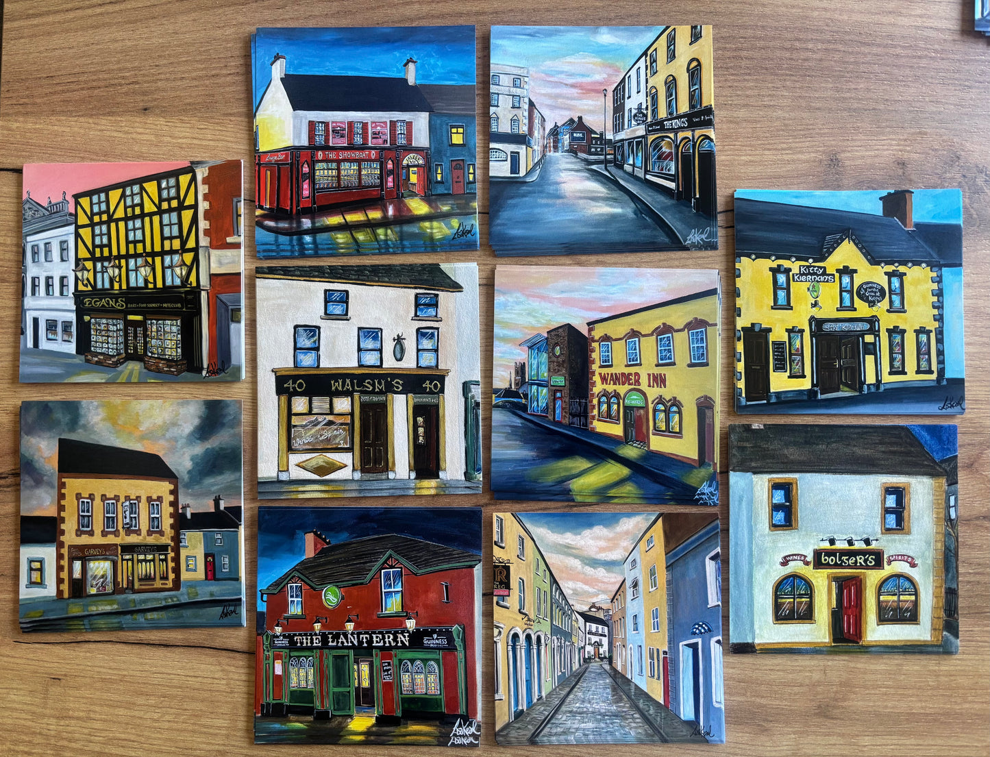 Set of 10 pub postcards