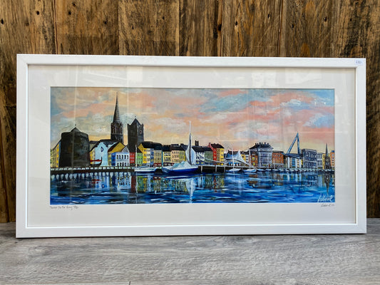 Sunset On The Quay 2022 framed print